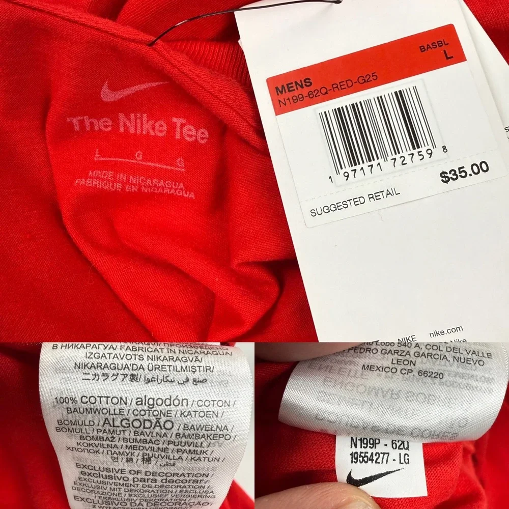 The Nike Tee Mens Cincinnati Reds MLB Graphic T-Shirt Red Cincy Large New $35
